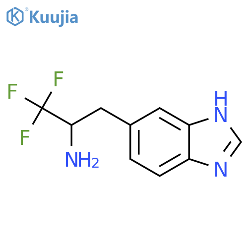 3-(1H-1,3-benzodiazol-5-yl)-1,1,1-trifluoropropan-2-amine structure