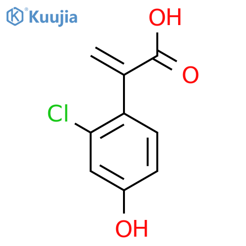 2-(2-chloro-4-hydroxyphenyl)prop-2-enoic acid structure