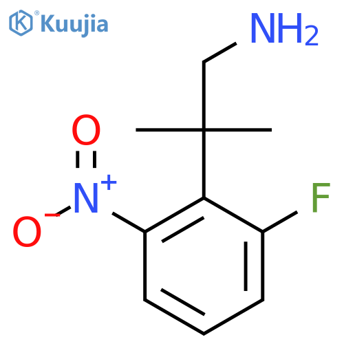 2-(2-fluoro-6-nitrophenyl)-2-methylpropan-1-amine structure
