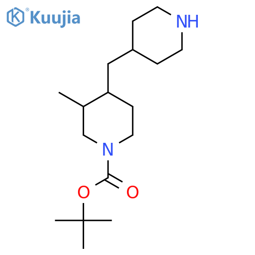 tert-butyl 3-methyl-4-(piperidin-4-yl)methylpiperidine-1-carboxylate structure