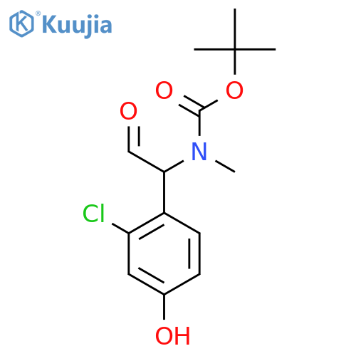 tert-butyl N-1-(2-chloro-4-hydroxyphenyl)-2-oxoethyl-N-methylcarbamate structure
