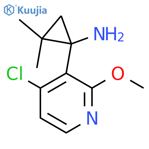 1-(4-chloro-2-methoxypyridin-3-yl)-2,2-dimethylcyclopropan-1-amine structure