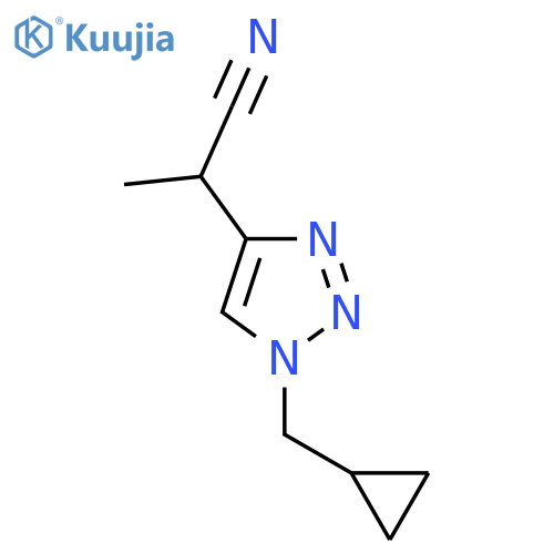 2-1-(cyclopropylmethyl)-1H-1,2,3-triazol-4-ylpropanenitrile structure