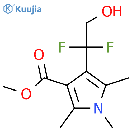 methyl 4-(1,1-difluoro-2-hydroxyethyl)-1,2,5-trimethyl-1H-pyrrole-3-carboxylate structure