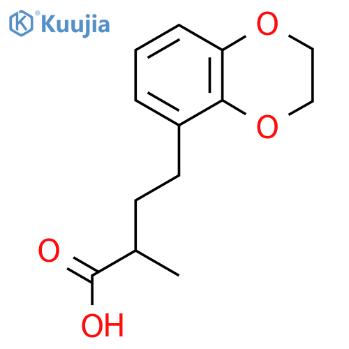 4-(2,3-dihydro-1,4-benzodioxin-5-yl)-2-methylbutanoic acid structure