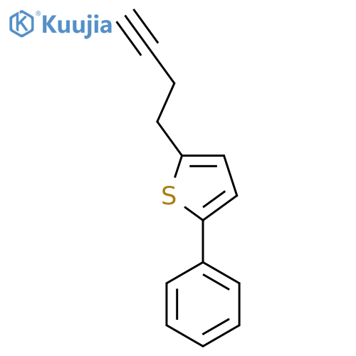 2-(but-3-yn-1-yl)-5-phenylthiophene structure