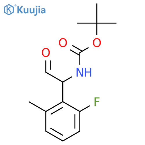 tert-butyl N-1-(2-fluoro-6-methylphenyl)-2-oxoethylcarbamate structure