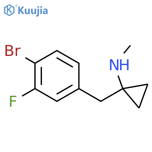 1-(4-bromo-3-fluorophenyl)methyl-N-methylcyclopropan-1-amine structure