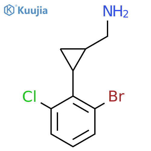 2-(2-bromo-6-chlorophenyl)cyclopropylmethanamine structure