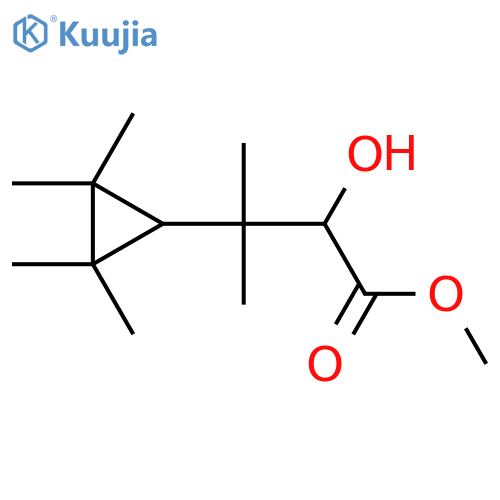 methyl 2-hydroxy-3-methyl-3-(2,2,3,3-tetramethylcyclopropyl)butanoate structure