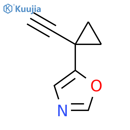 5-(1-ethynylcyclopropyl)-1,3-oxazole structure