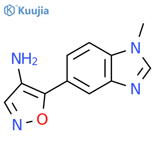 5-(1-methyl-1H-1,3-benzodiazol-5-yl)-1,2-oxazol-4-amine structure