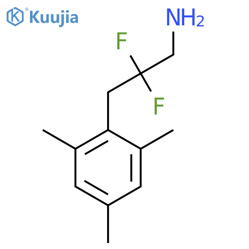 2,2-difluoro-3-(2,4,6-trimethylphenyl)propan-1-amine structure