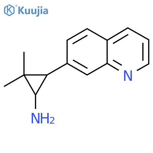 2,2-dimethyl-3-(quinolin-7-yl)cyclopropan-1-amine structure