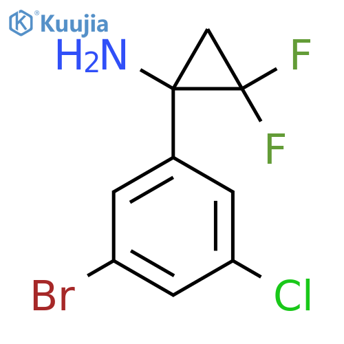 1-(3-Bromo-5-chlorophenyl)-2,2-difluorocyclopropan-1-amine structure