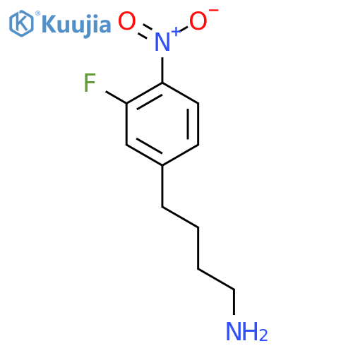 4-(3-fluoro-4-nitrophenyl)butan-1-amine structure