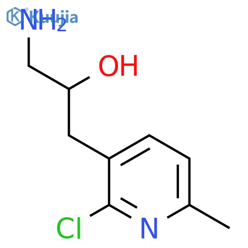 1-amino-3-(2-chloro-6-methylpyridin-3-yl)propan-2-ol structure