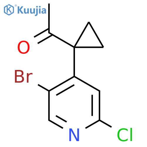 1-1-(5-bromo-2-chloropyridin-4-yl)cyclopropylethan-1-one structure
