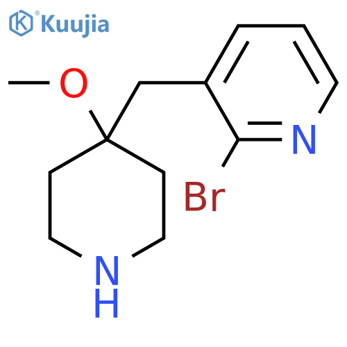 2-bromo-3-(4-methoxypiperidin-4-yl)methylpyridine structure