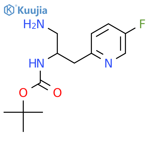tert-butyl N-1-amino-3-(5-fluoropyridin-2-yl)propan-2-ylcarbamate structure