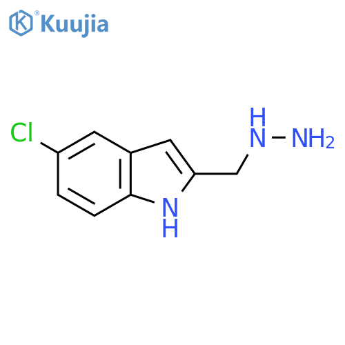 5-chloro-2-(hydrazinylmethyl)-1H-indole structure