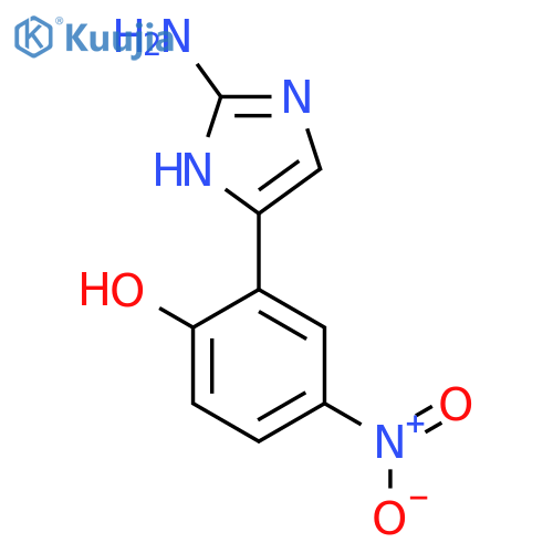 2-(2-amino-1H-imidazol-5-yl)-4-nitrophenol structure