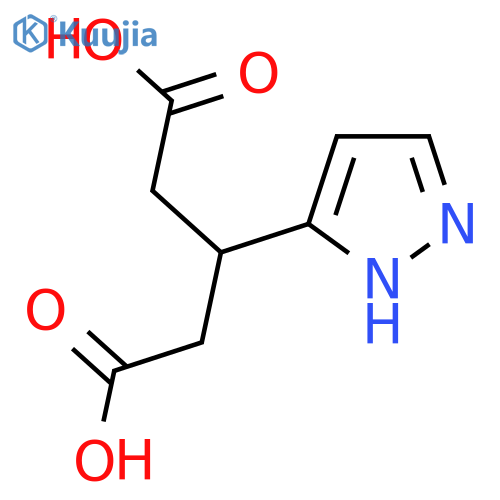3-(1H-pyrazol-3-yl)pentanedioic acid structure