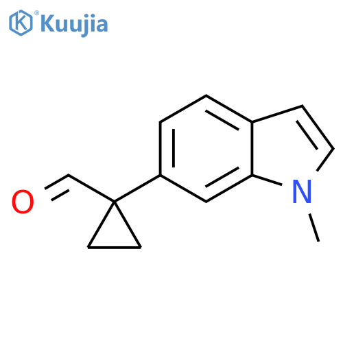 1-(1-methyl-1H-indol-6-yl)cyclopropane-1-carbaldehyde structure
