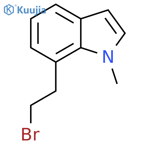 7-(2-bromoethyl)-1-methyl-1H-indole structure