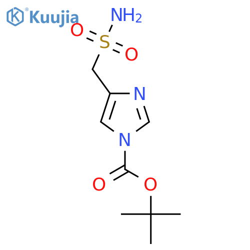 tert-butyl 4-(sulfamoylmethyl)-1H-imidazole-1-carboxylate structure