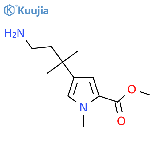 methyl 4-(4-amino-2-methylbutan-2-yl)-1-methyl-1H-pyrrole-2-carboxylate structure
