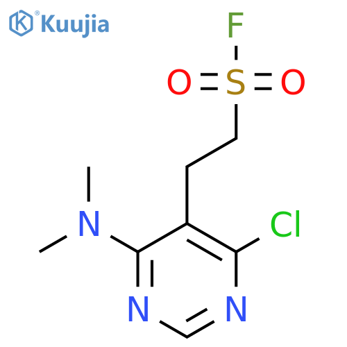 2-4-chloro-6-(dimethylamino)pyrimidin-5-ylethane-1-sulfonyl fluoride structure
