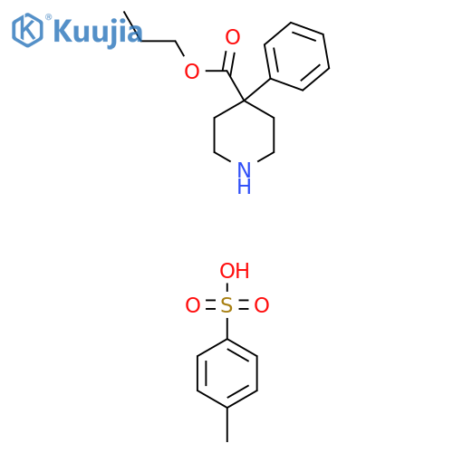 4-methylbenzene-1-sulfonic acid, propyl 4-phenylpiperidine-4-carboxylate structure