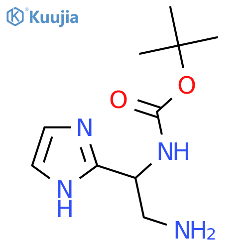tert-butyl N-2-amino-1-(1H-imidazol-2-yl)ethylcarbamate structure