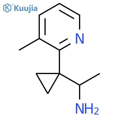 1-1-(3-methylpyridin-2-yl)cyclopropylethan-1-amine structure