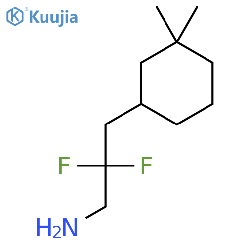 3-(3,3-dimethylcyclohexyl)-2,2-difluoropropan-1-amine structure