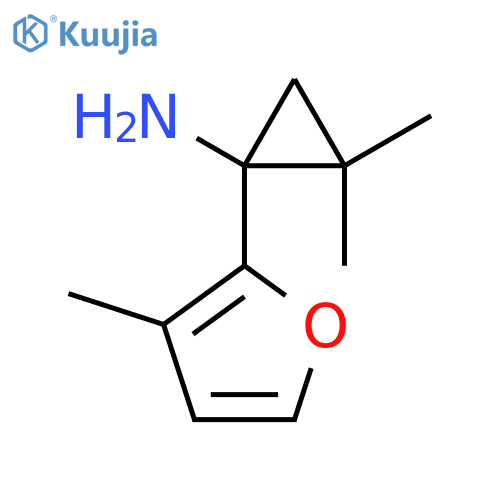 2,2-dimethyl-1-(3-methylfuran-2-yl)cyclopropan-1-amine structure