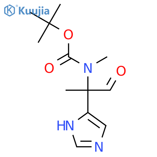 tert-butyl N-2-(1H-imidazol-5-yl)-1-oxopropan-2-yl-N-methylcarbamate structure