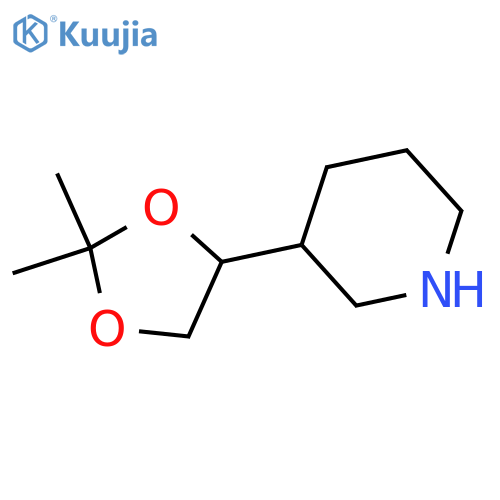 3-(2,2-dimethyl-1,3-dioxolan-4-yl)piperidine structure