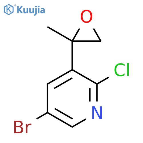 5-bromo-2-chloro-3-(2-methyloxiran-2-yl)pyridine structure