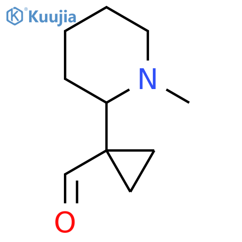 1-(1-methylpiperidin-2-yl)cyclopropane-1-carbaldehyde structure