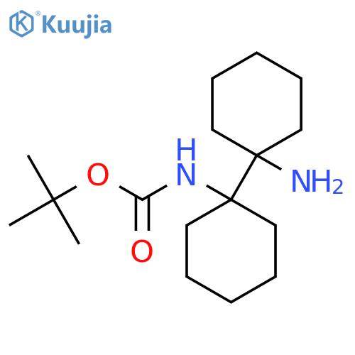 tert-butyl N-1-(1-aminocyclohexyl)cyclohexylcarbamate structure