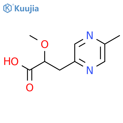 2-methoxy-3-(5-methylpyrazin-2-yl)propanoic acid structure