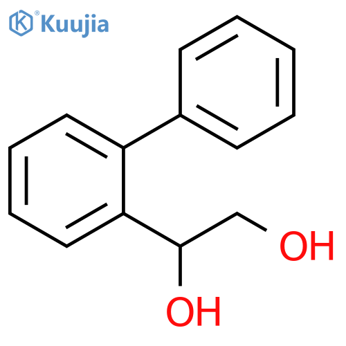 1-(2-phenylphenyl)ethane-1,2-diol structure