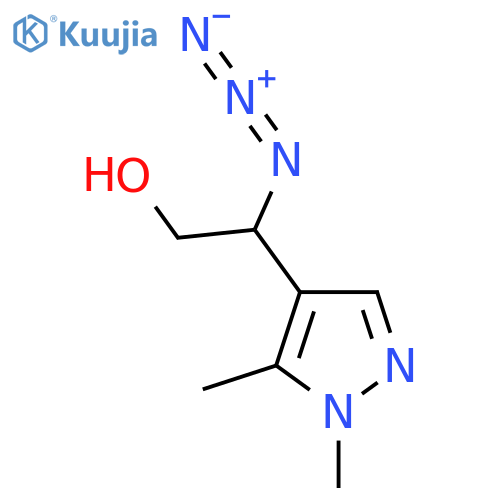 2-azido-2-(1,5-dimethyl-1H-pyrazol-4-yl)ethan-1-ol structure