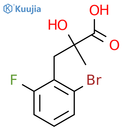 3-(2-bromo-6-fluorophenyl)-2-hydroxy-2-methylpropanoic acid structure