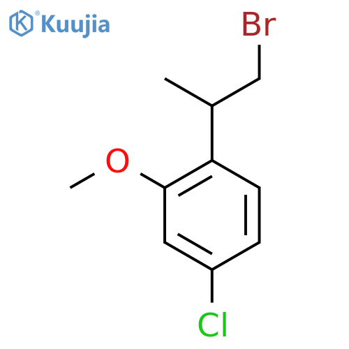 1-(1-bromopropan-2-yl)-4-chloro-2-methoxybenzene structure