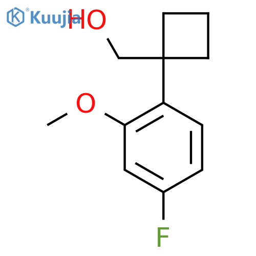 1-(4-fluoro-2-methoxyphenyl)cyclobutylmethanol structure