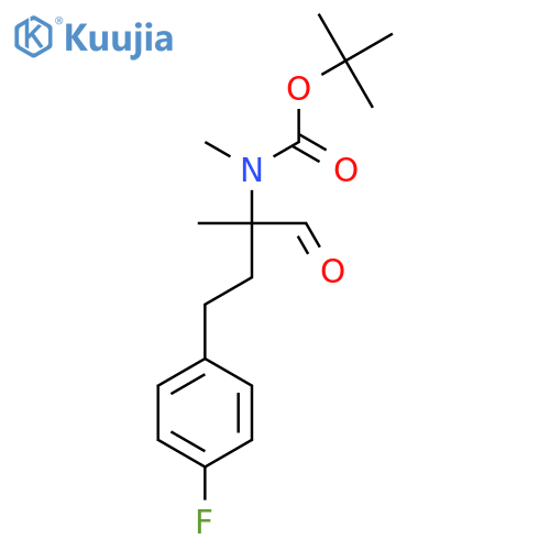 tert-butyl N-[4-(4-fluorophenyl)-2-methyl-1-oxobutan-2-yl]-N-methylcarbamate structure