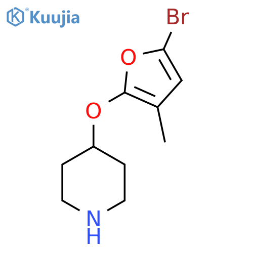 4-(5-bromo-3-methylfuran-2-yl)oxypiperidine structure